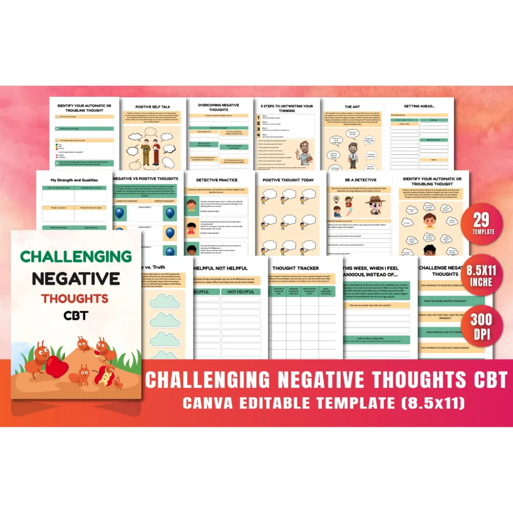 Challenging Negative Thoughts: CBT Planner