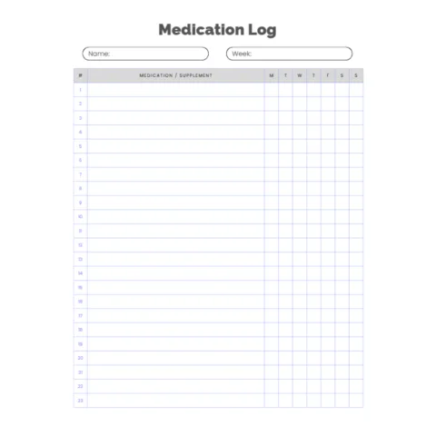 Medication Log Bundle