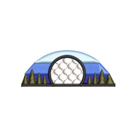 Nature Golf Embroidery Design