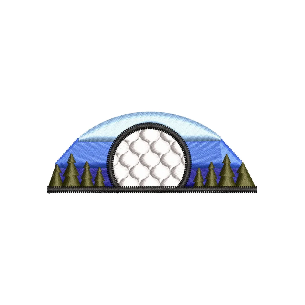 Nature Golf Embroidery Design