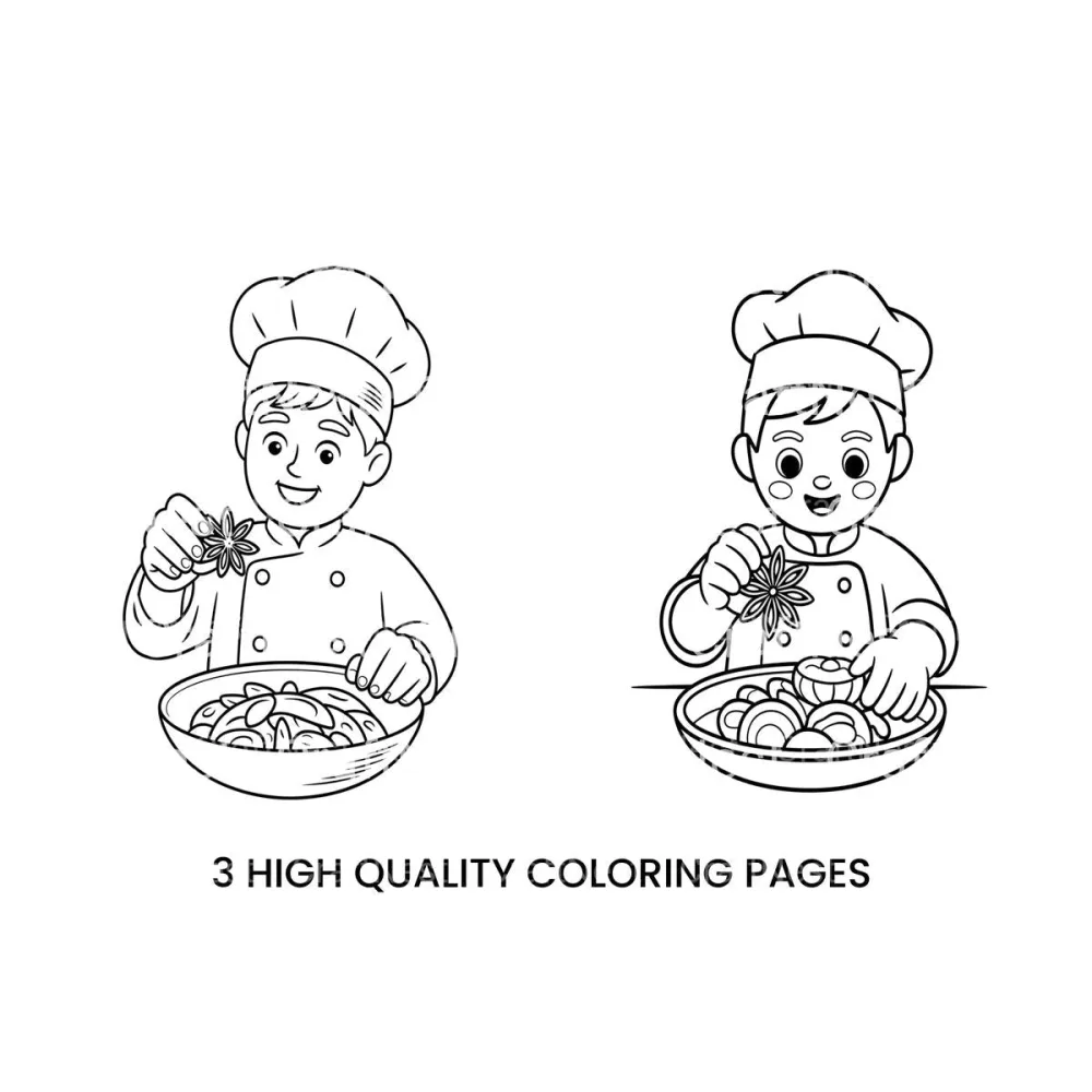 Christmas ChefFun Coloring Books