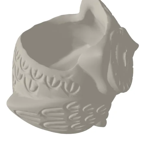 Smiling Owl Planter 3D Print STL File