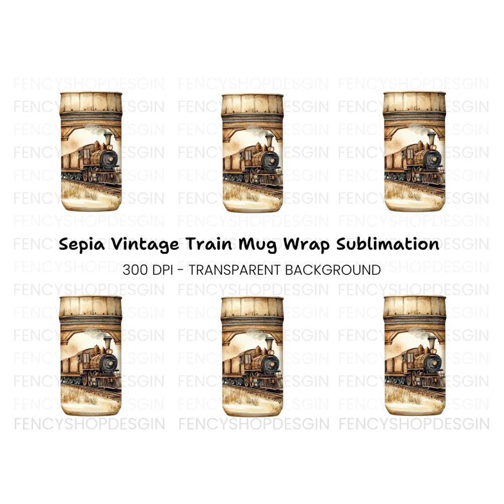 Vintage Train Clipart Bundle