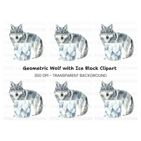 Wolf Ice Clipart Bundle