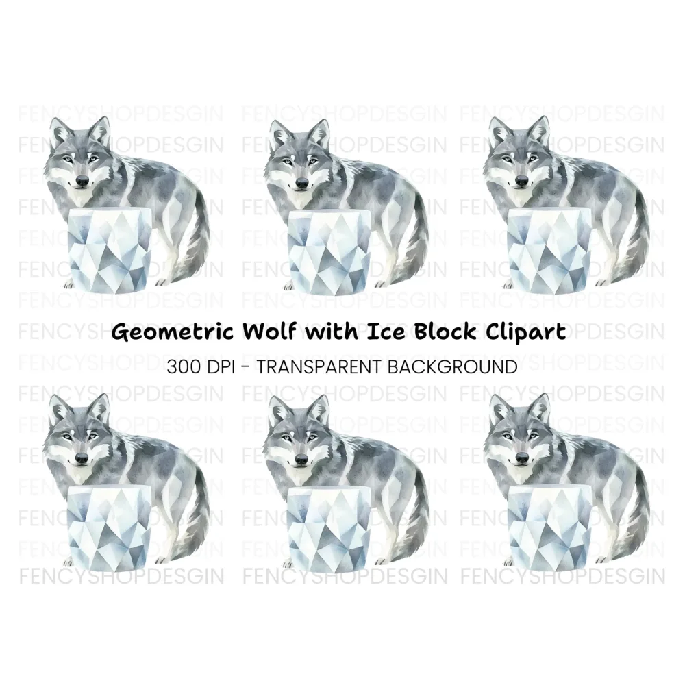 Wolf Ice Clipart Bundle