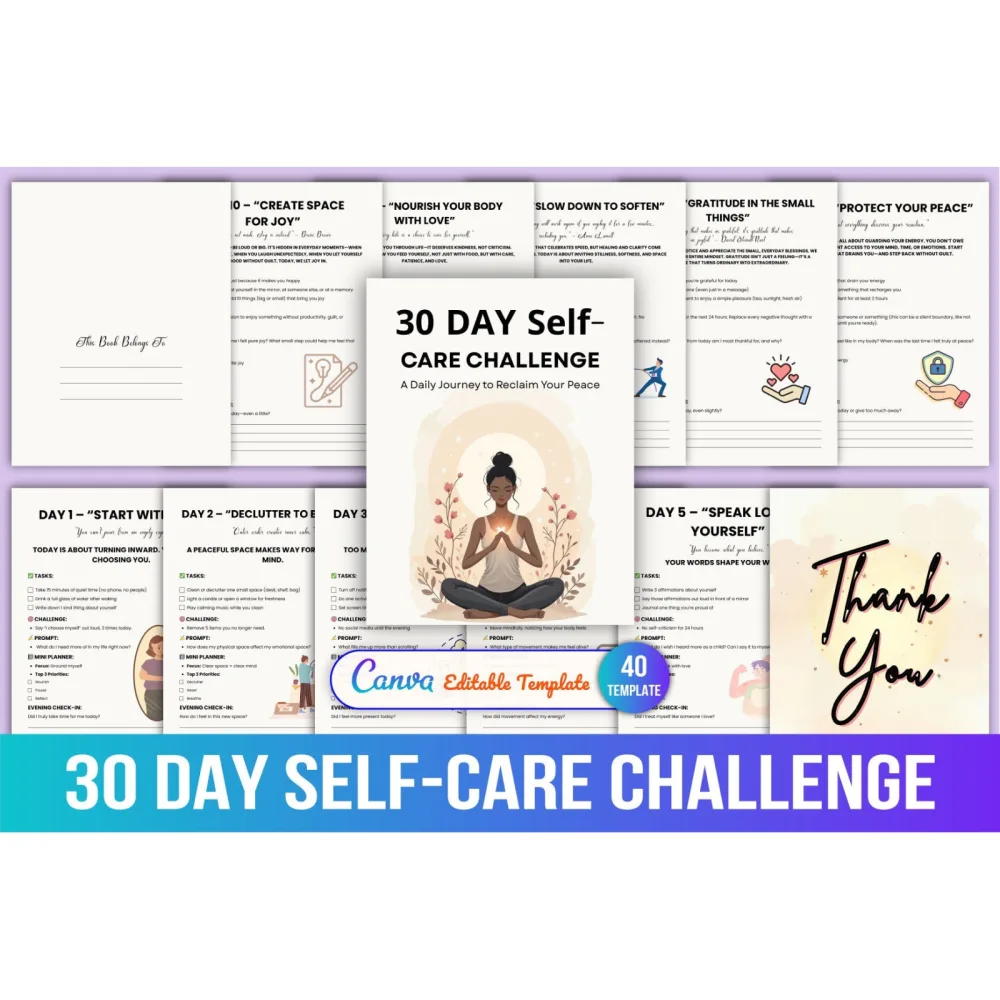 Day Self-Care Challenge Planner