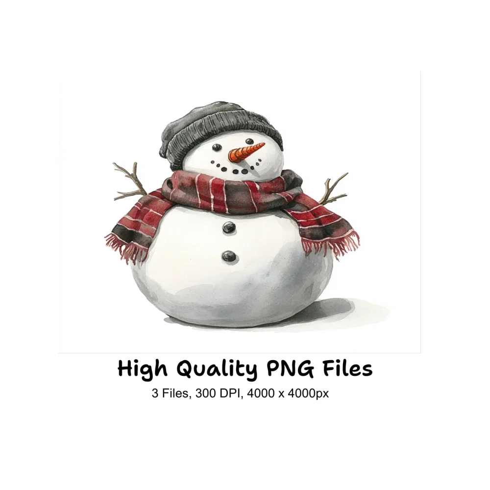 Classic Snowman Clipart Bundle