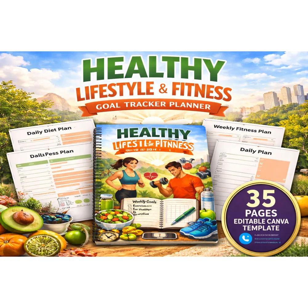 Healthy Lifestyle Fitness Goal Planner