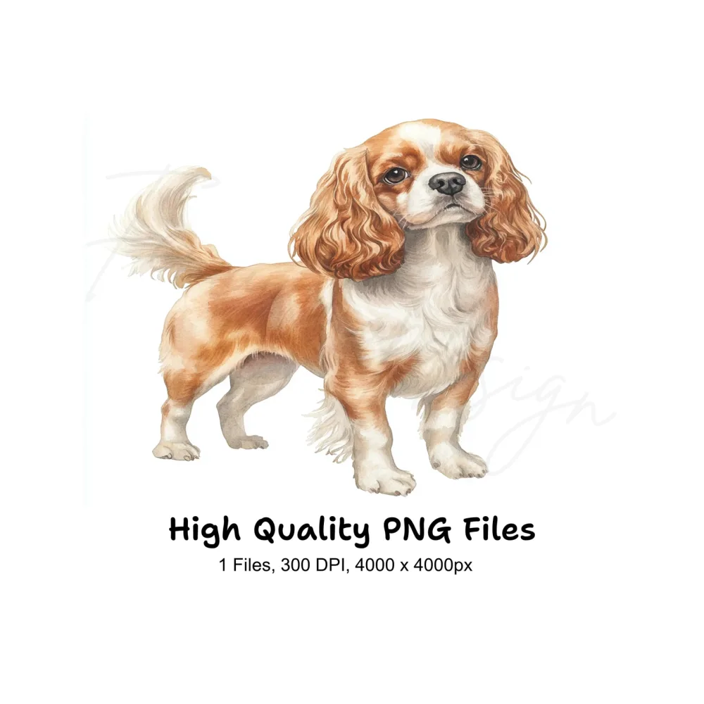 Cavalier King Charles Spaniel Clipart Bundle