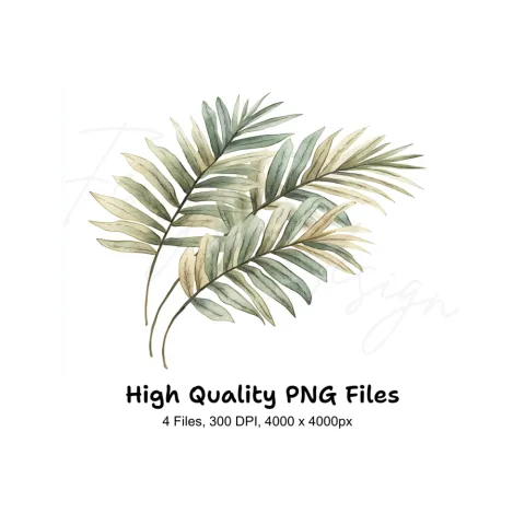 Tropical Leaves Clipart Bundle