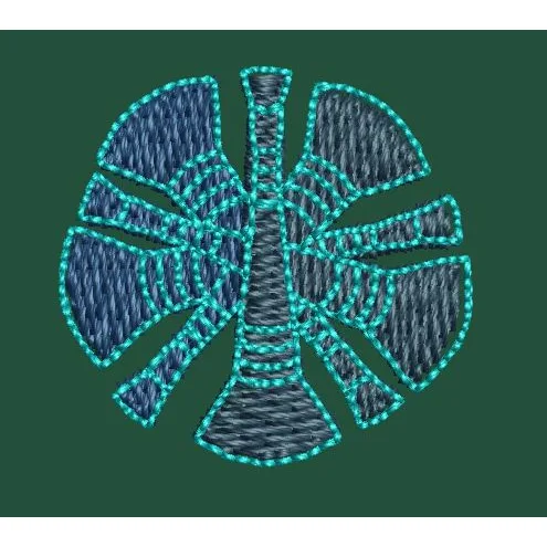 Abstract Geometric Circular Embroidery Design