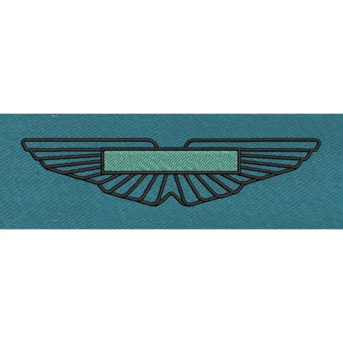 Winged Emblem Automotive Style Embroidery Design