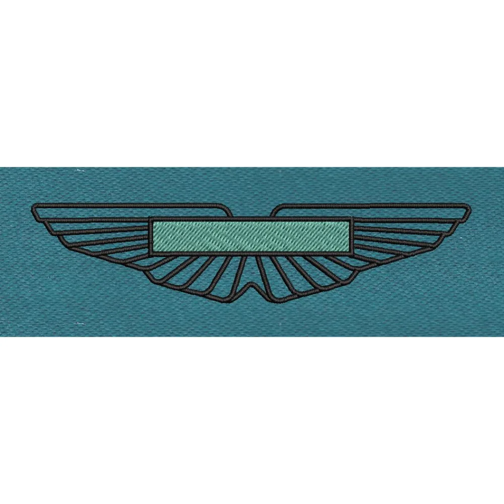 Winged Emblem Automotive Style Embroidery Design