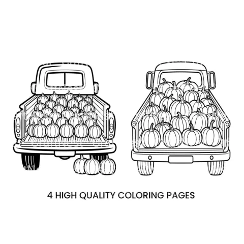 Fall Harvest Truck Coloring Books