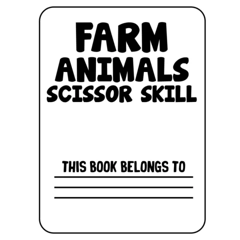 Farm Animals Scissor Skills Cutting Practice