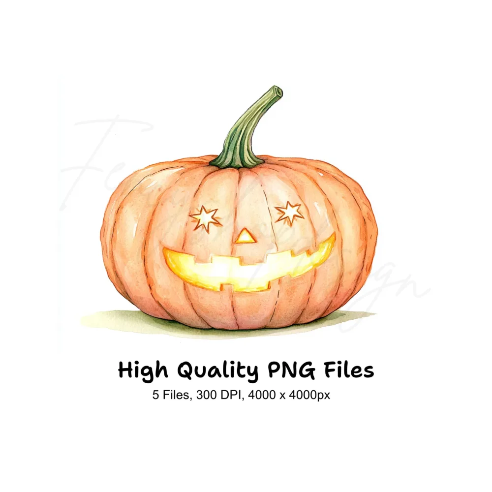 Cute Unique Halloween Pumpkins Clipart Bundle