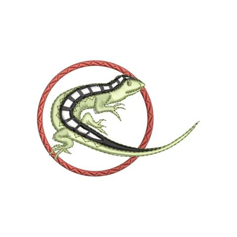 Lizardcirc Embroidery Design