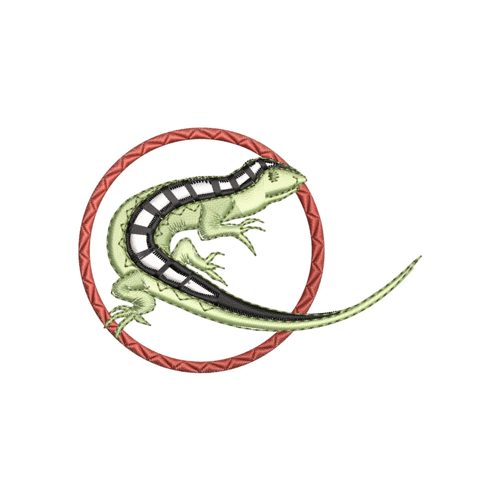 Lizardcirc Embroidery Design