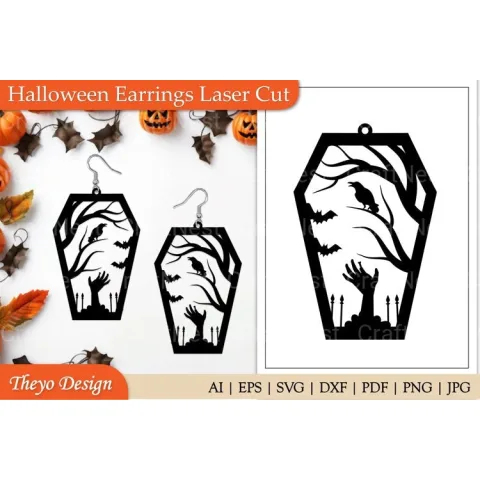 Halloween Earrings SVG Bundle