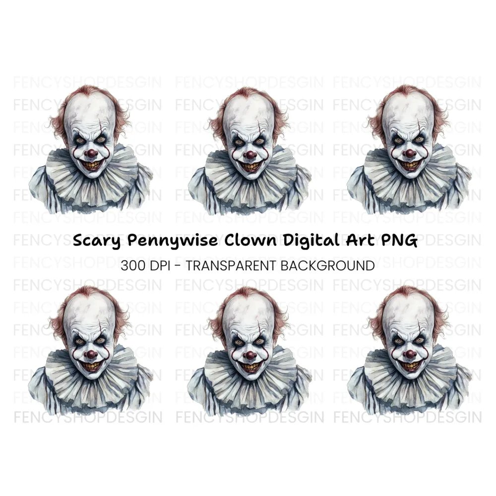Creepy Clown Clipart Bundle