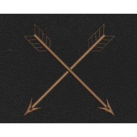 Arrow Cross Bronze Rustic Embroidery Design