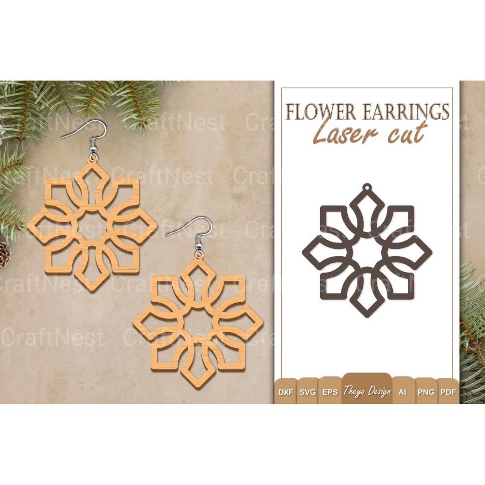 Earrings Flower SVG Bundle