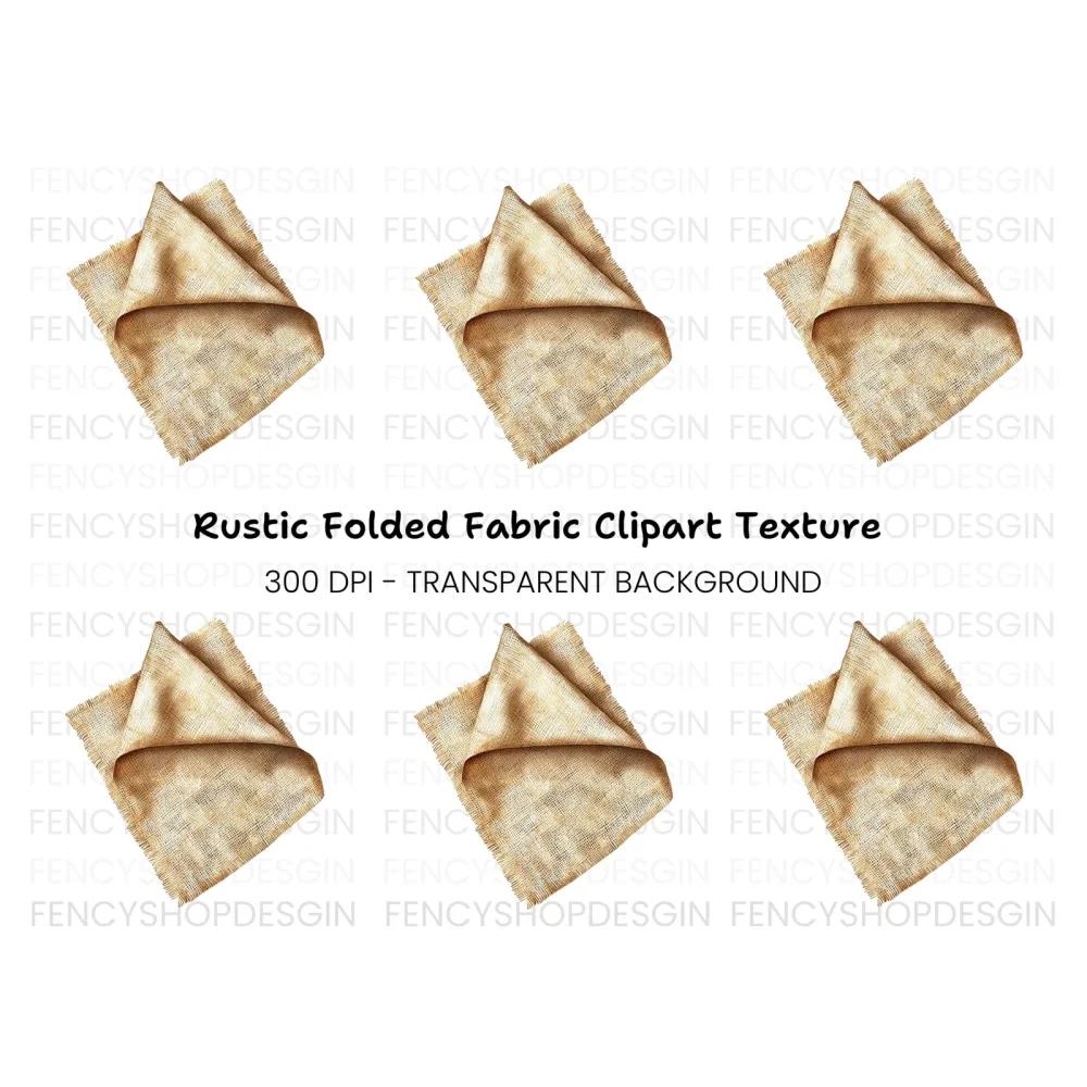 Rustic Burlap Fabric Texture Clipart Bundle