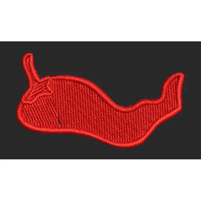 Chili Pepper Curve Embroidery Design