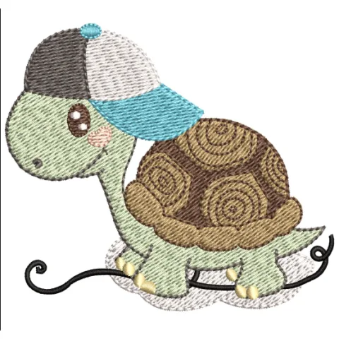 Baby Turtle Embroidery Design