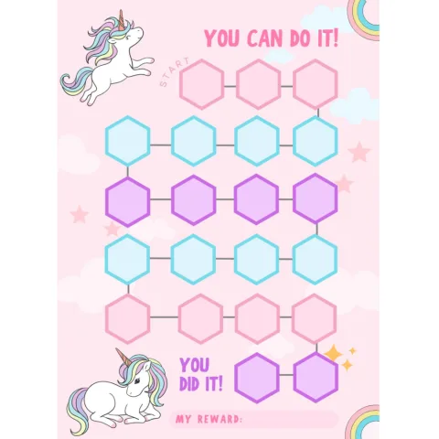 Unicorn Reward Chart Printable