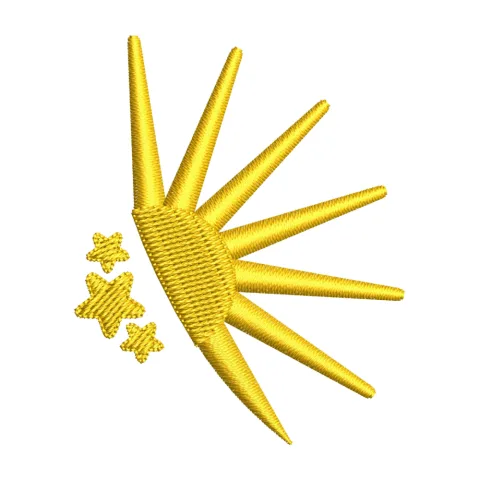 Sun Star Embroidery Design