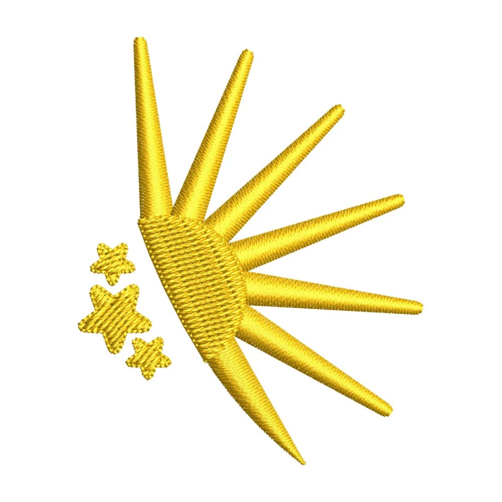 Sun Star Embroidery Design