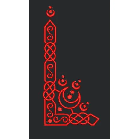 Corner Border Motif Embroidery Design