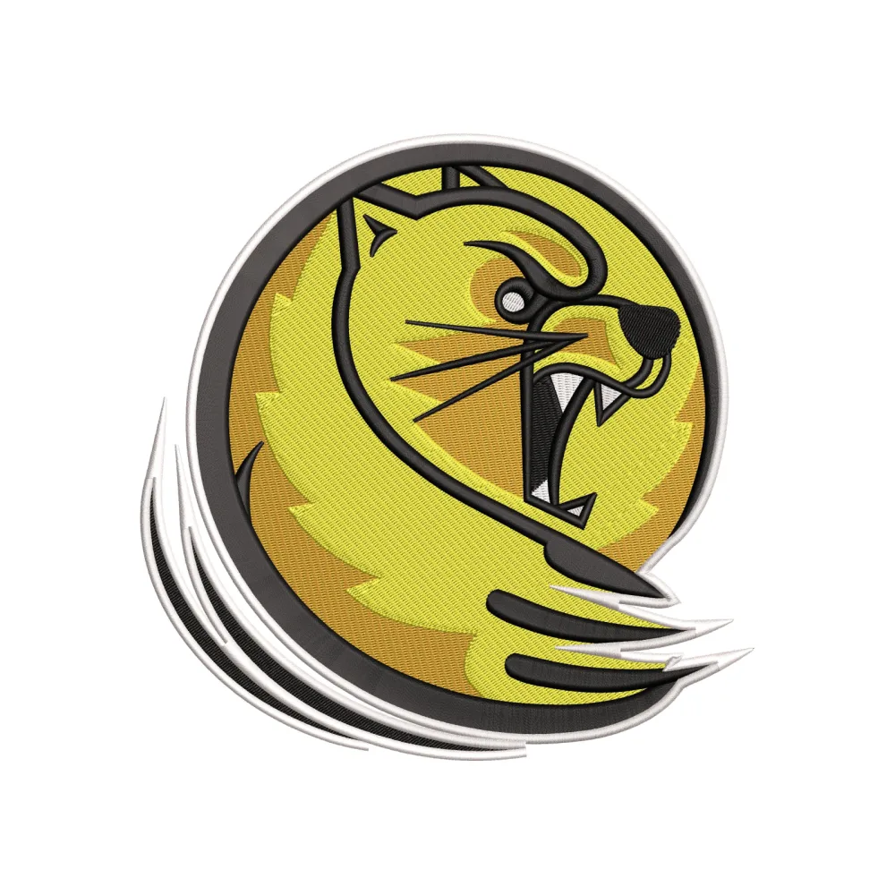 Wild Cat Embroidery Design