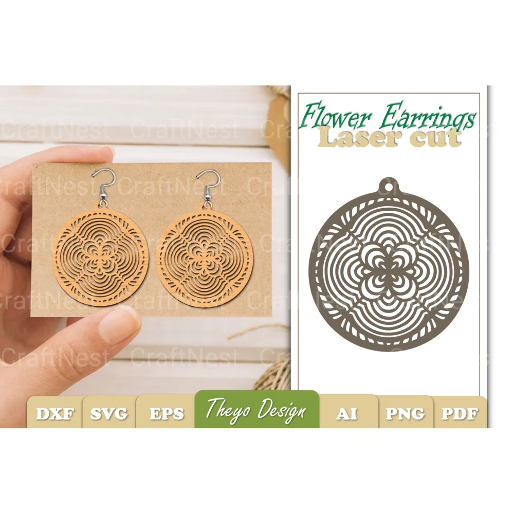 Earrings Flower SVG Bundle