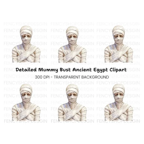 Mummy Character Clipart Bundle