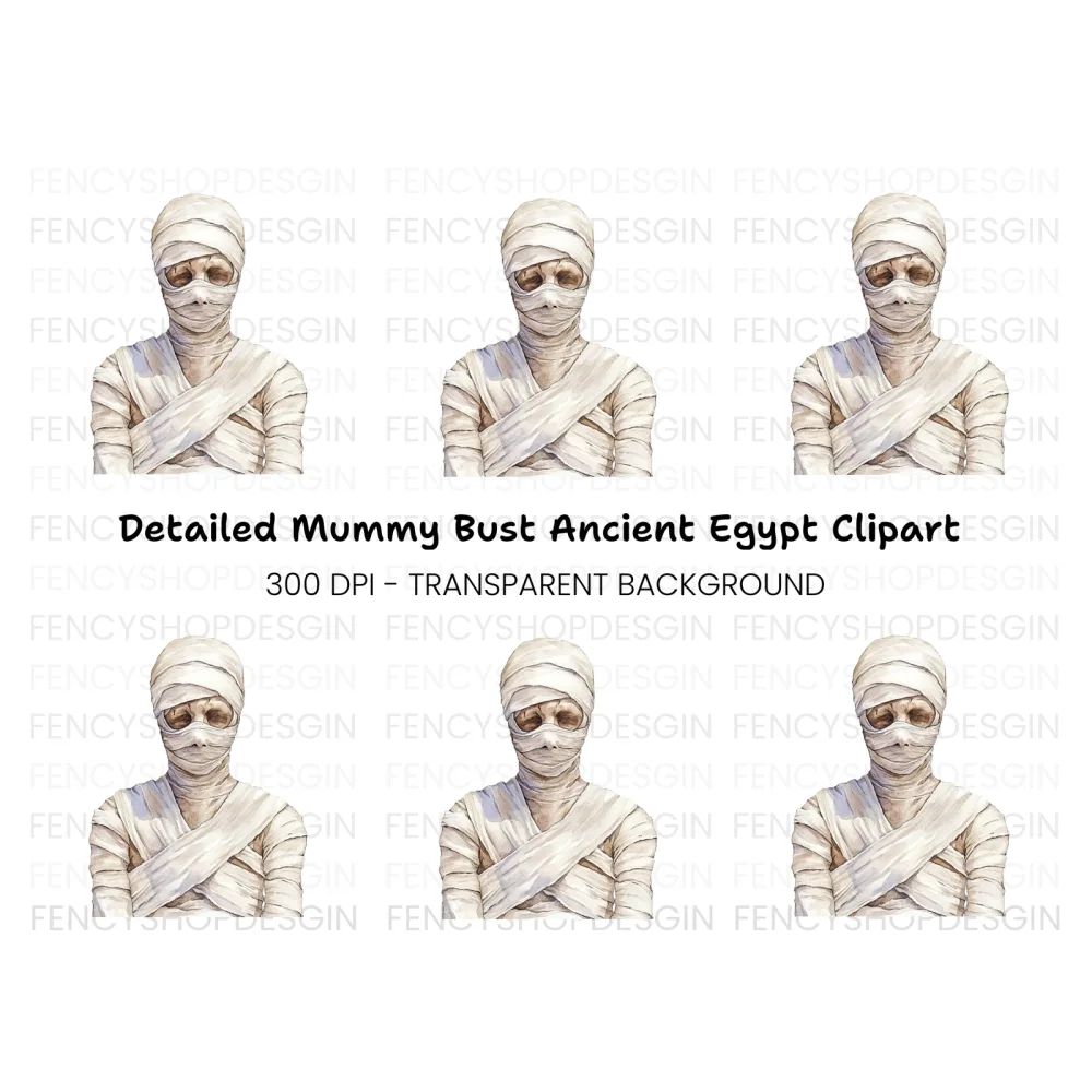 Mummy Character Clipart Bundle