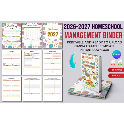 Homeschool Management Binder Planner