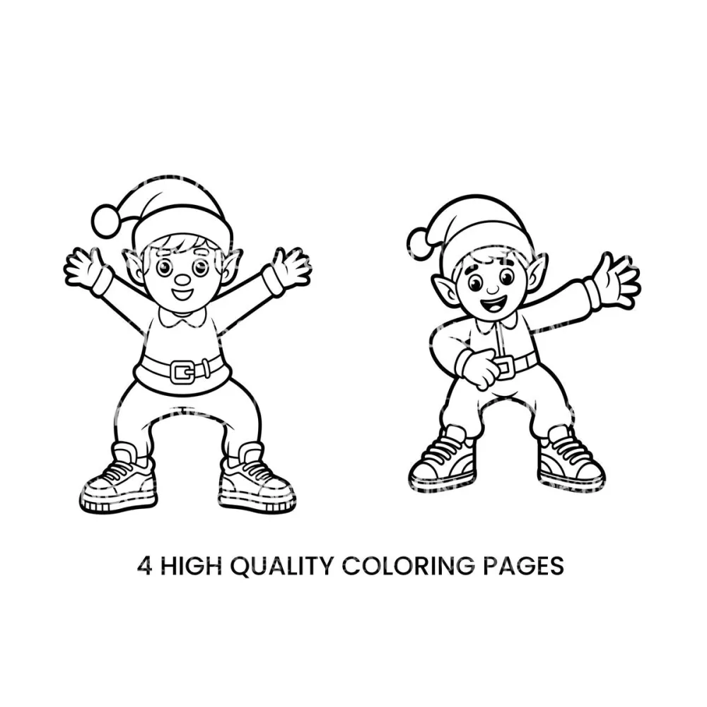 Christmas Elffor Kids Coloring Books