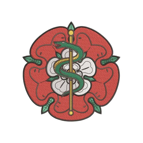 Snake Flower Embroidery Design