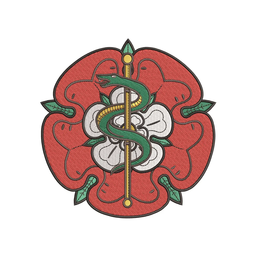 Snake Flower Embroidery Design