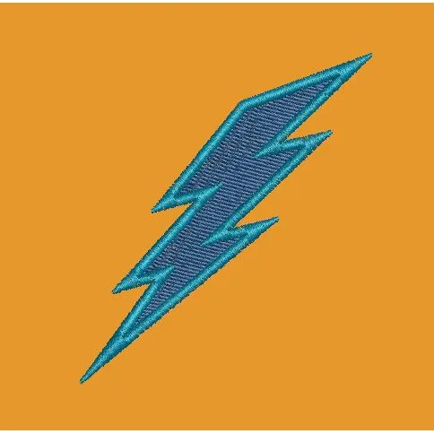 Lightning Bolt Embroidery Design