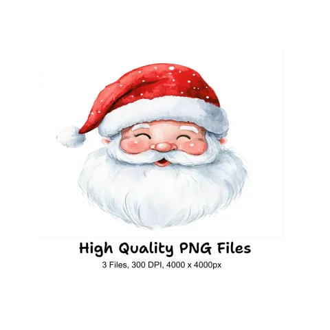 Jolly Santa Claus Illustrations Clipart Bundle
