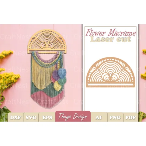 Macrame Flower SVG Bundle
