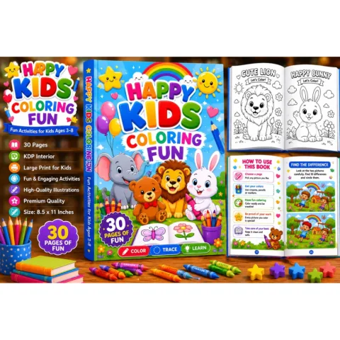 Happy Kids Coloring Fun