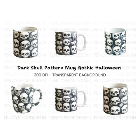 Skull Pattern Clipart Bundle