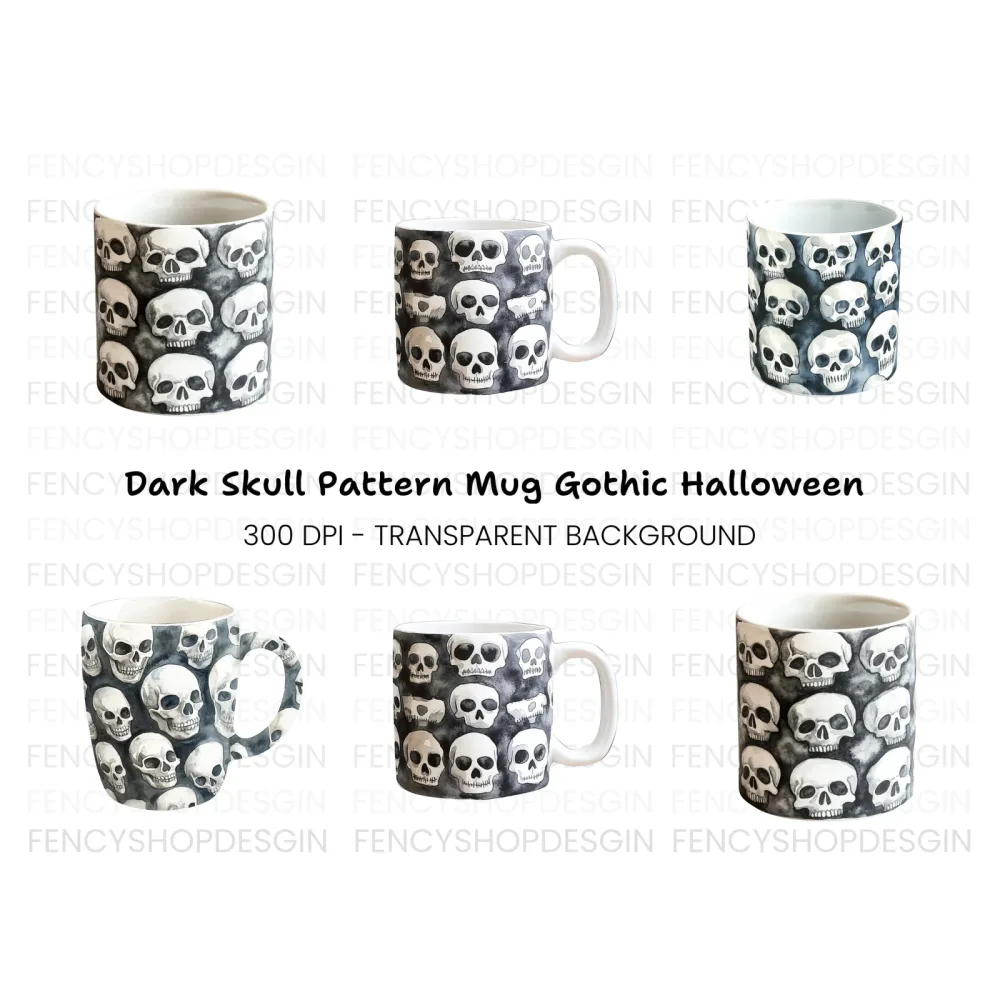 Skull Pattern Clipart Bundle