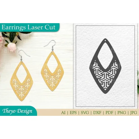 Earrings Laser Cut SVG Bundle