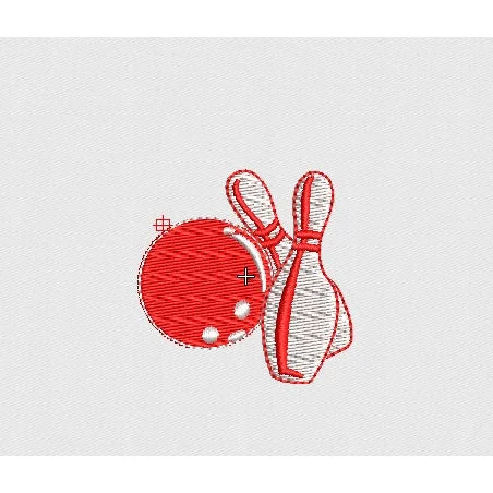 Bowling Embroidery Design