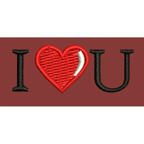 Heart Sentiment Text Motif Embroidery Design